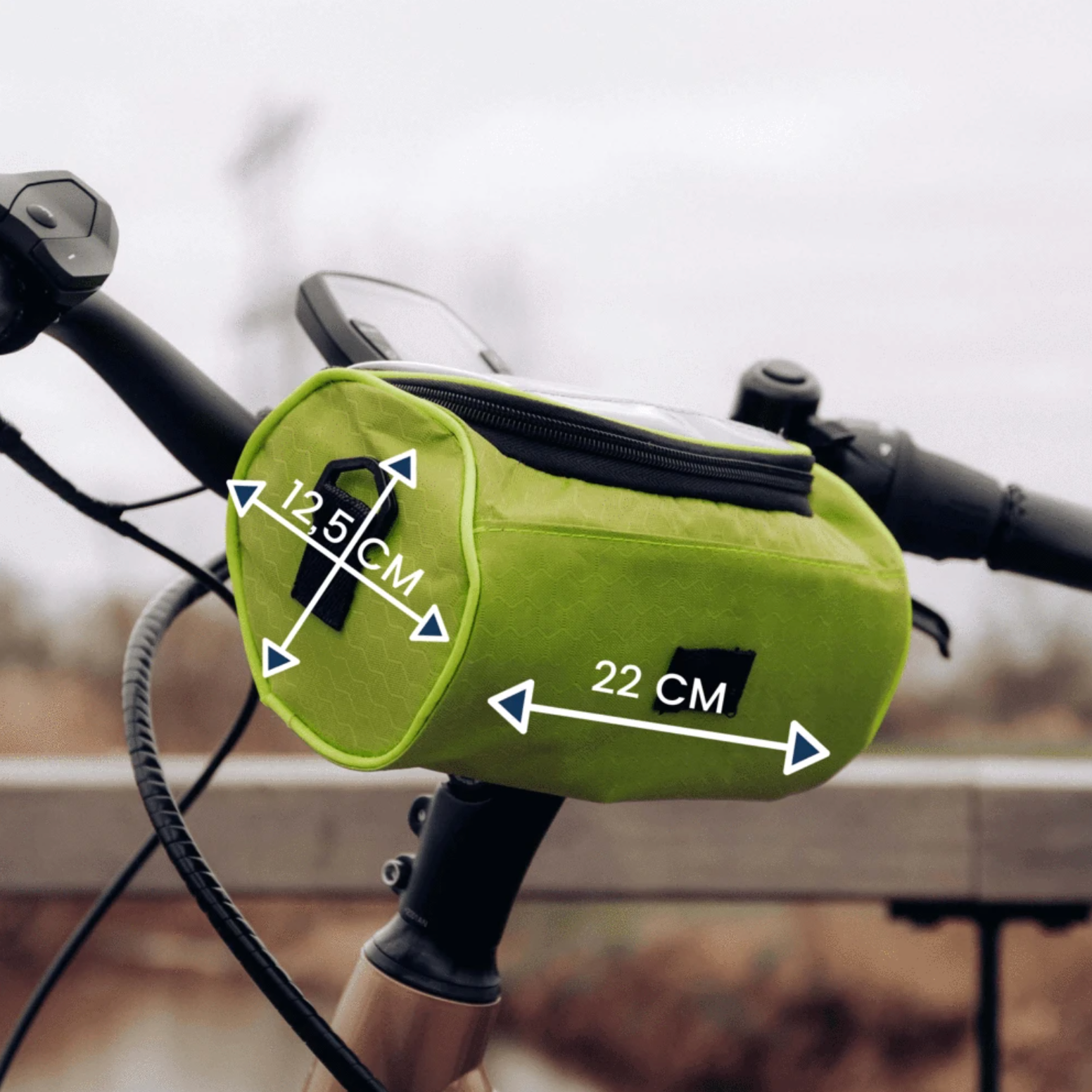 Bicycle Handlebar Bag with Phone Compartment