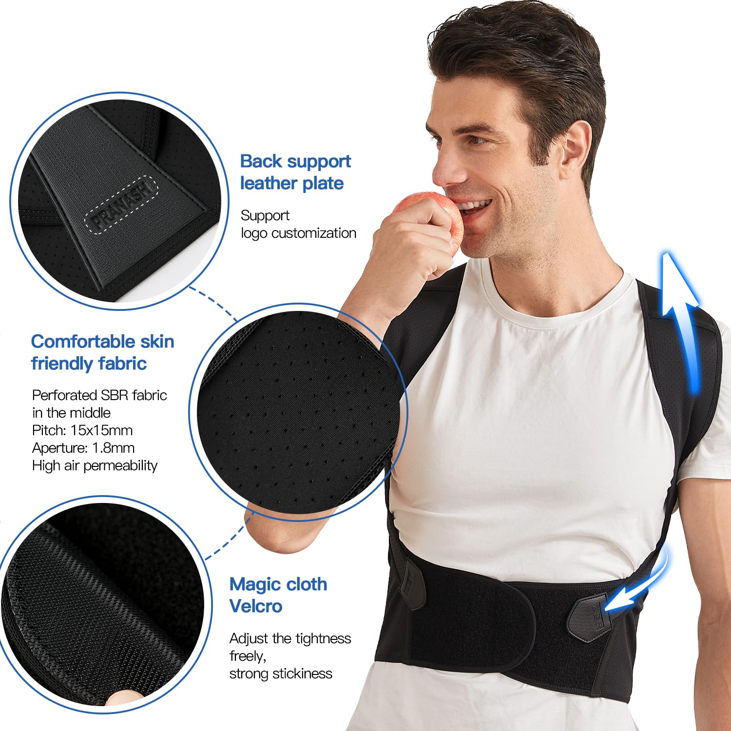 Adjustable Back Posture Corrector with Support Straps