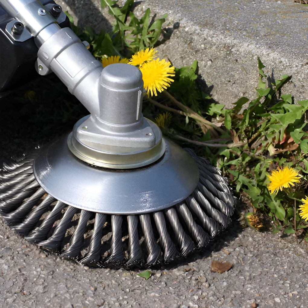 Carbon Steel Weed Brush Trimmer for Garden and Driveway Cleaning