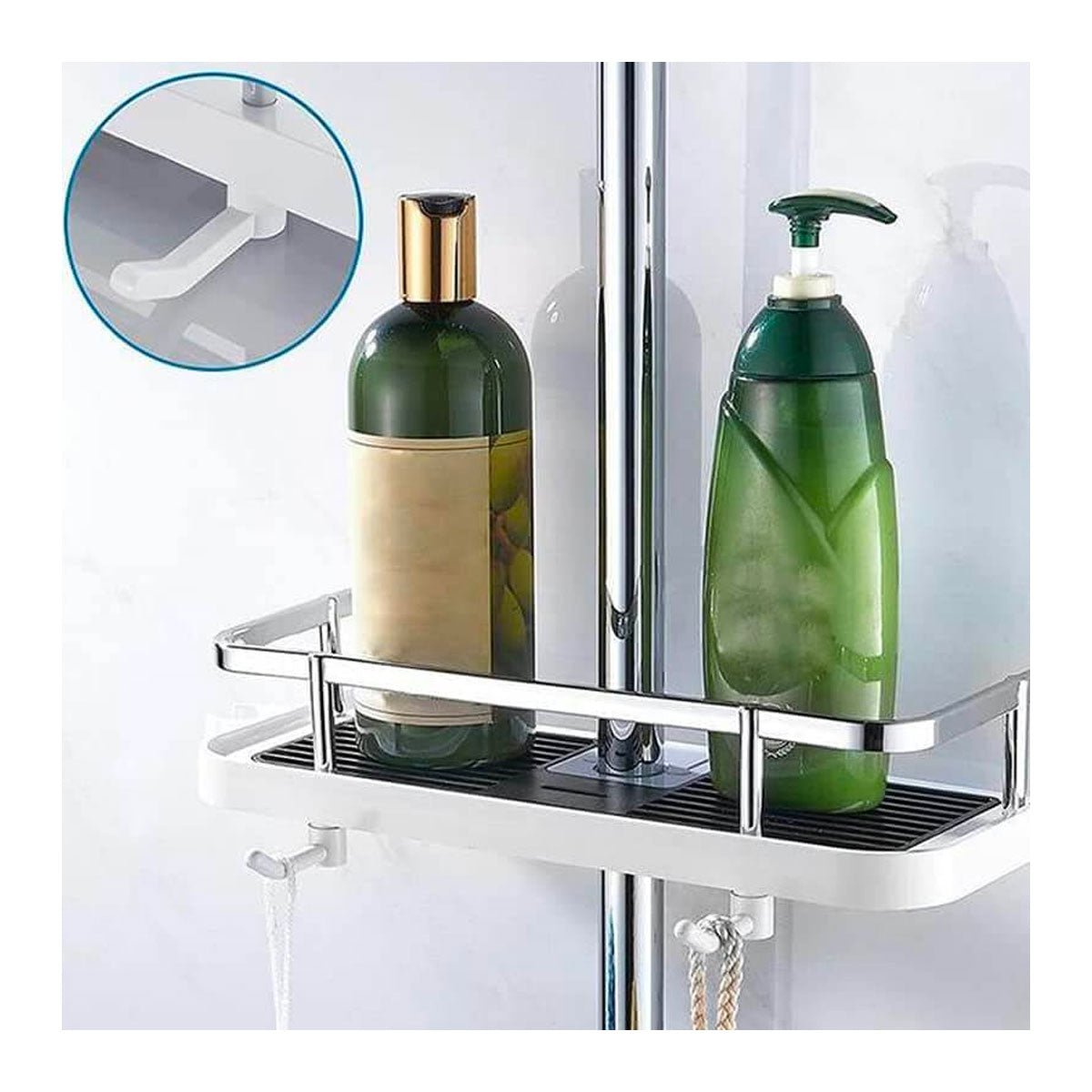 Bathroom Shower Storage Rack - Rod Shower Holder