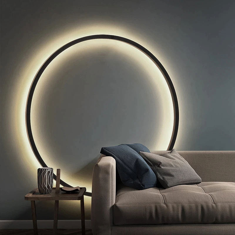 Circle Background LED Wall Light for Indoor Illumination