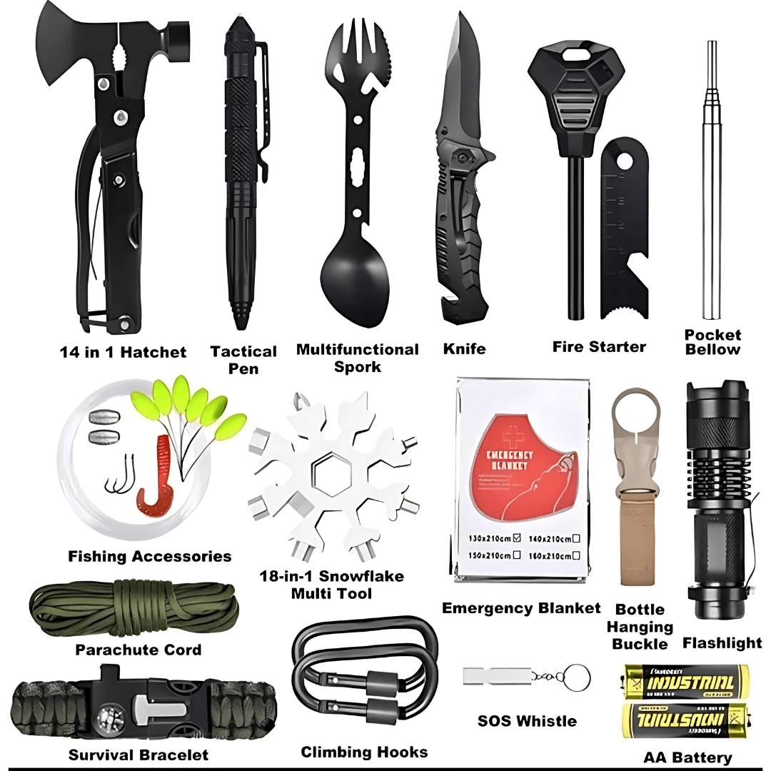 Camping Emergency Survival Kit for Outdoor Safety and Preparedness