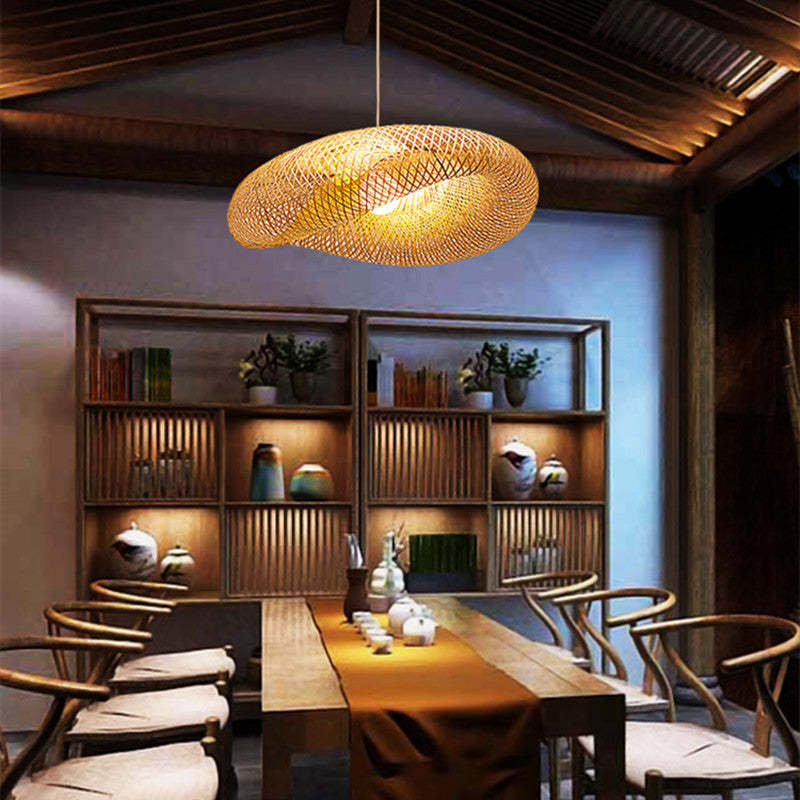 Bamboo Globe Pendant Lamp - Decorative Dining