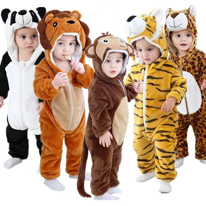 Baby Animal Onesie Costume with Soft Plush Fabric