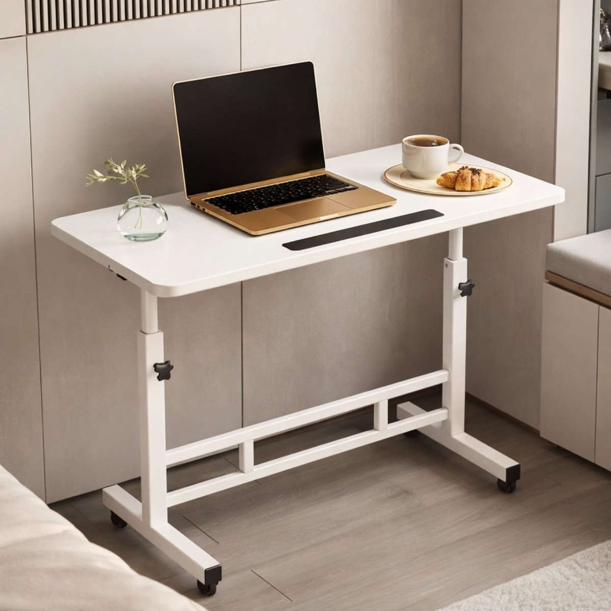 Adjustable Rolling Laptop Desk for Flexible Home and Office Use