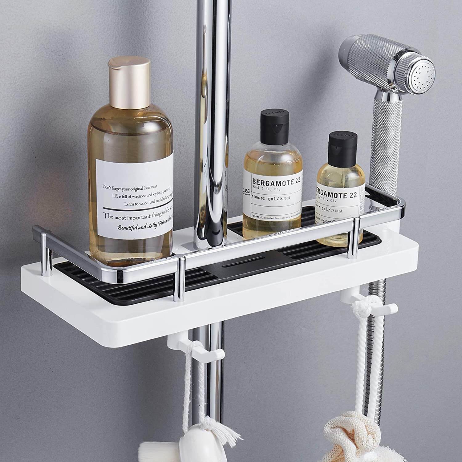 Bathroom Shower Storage Rack - Rod Shower Holder