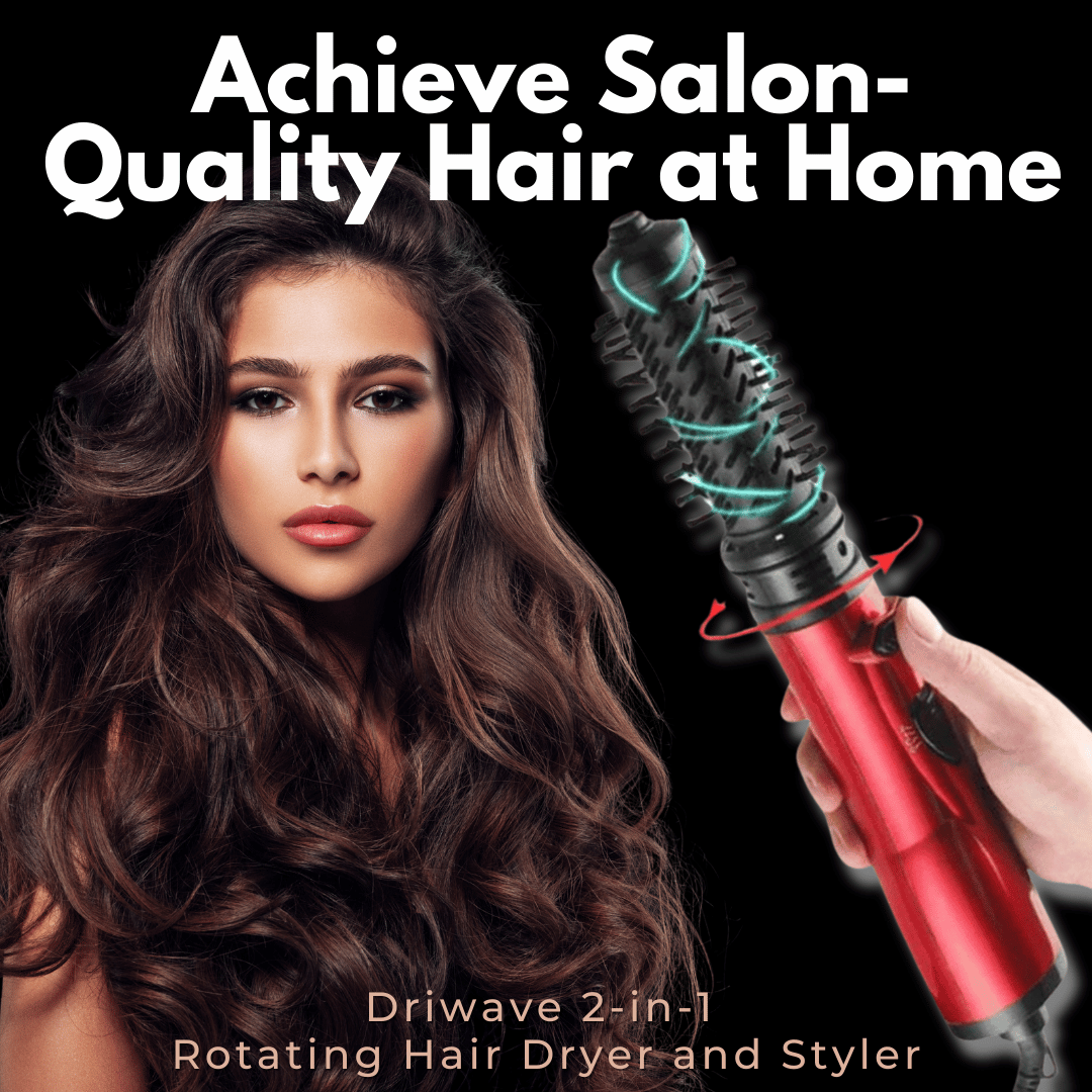 3-in-1 Rotating Hair Dryer and Styler with Heat Settings