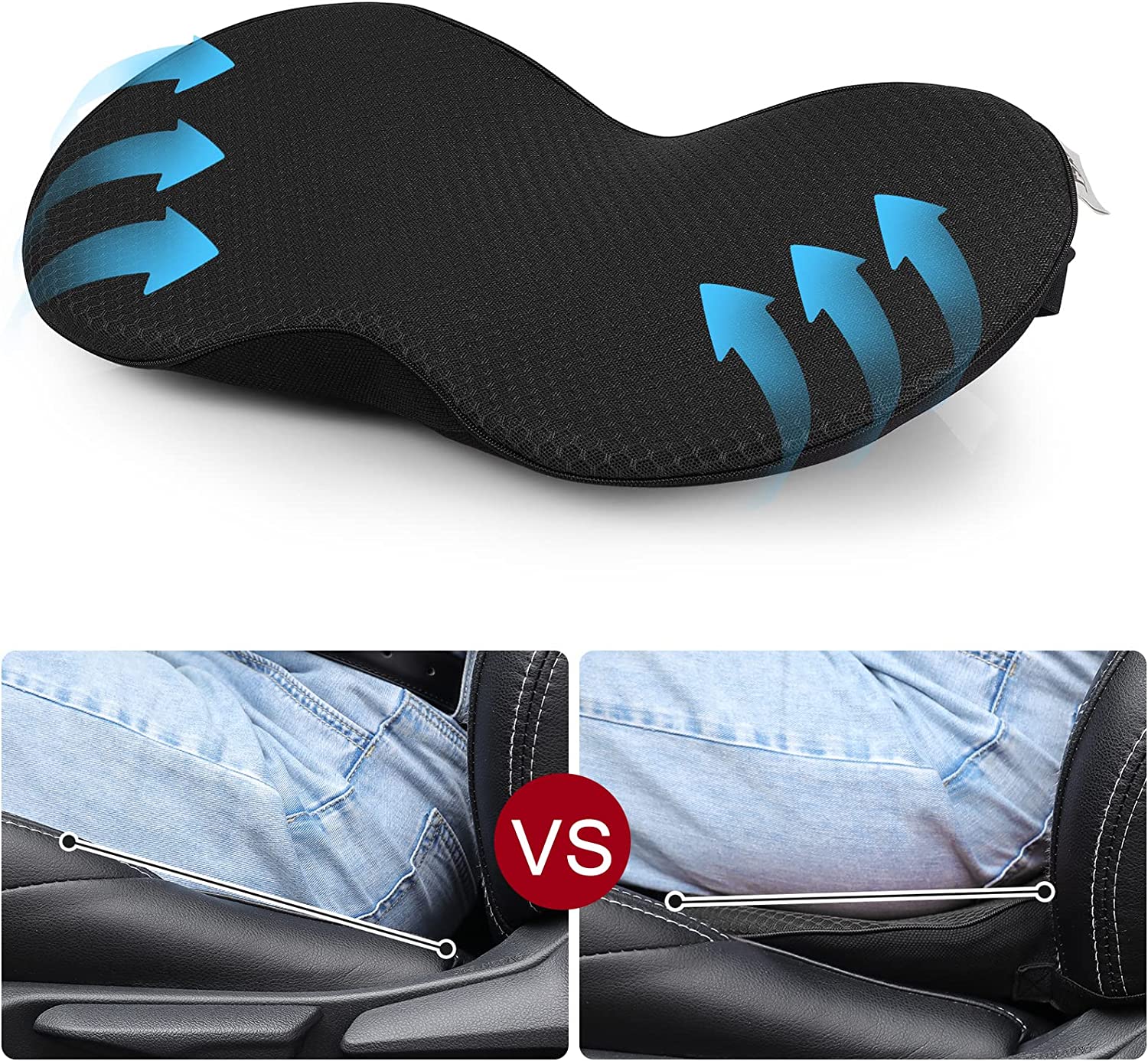 Car Seat Cushion for Height Boosting Shorter Drivers