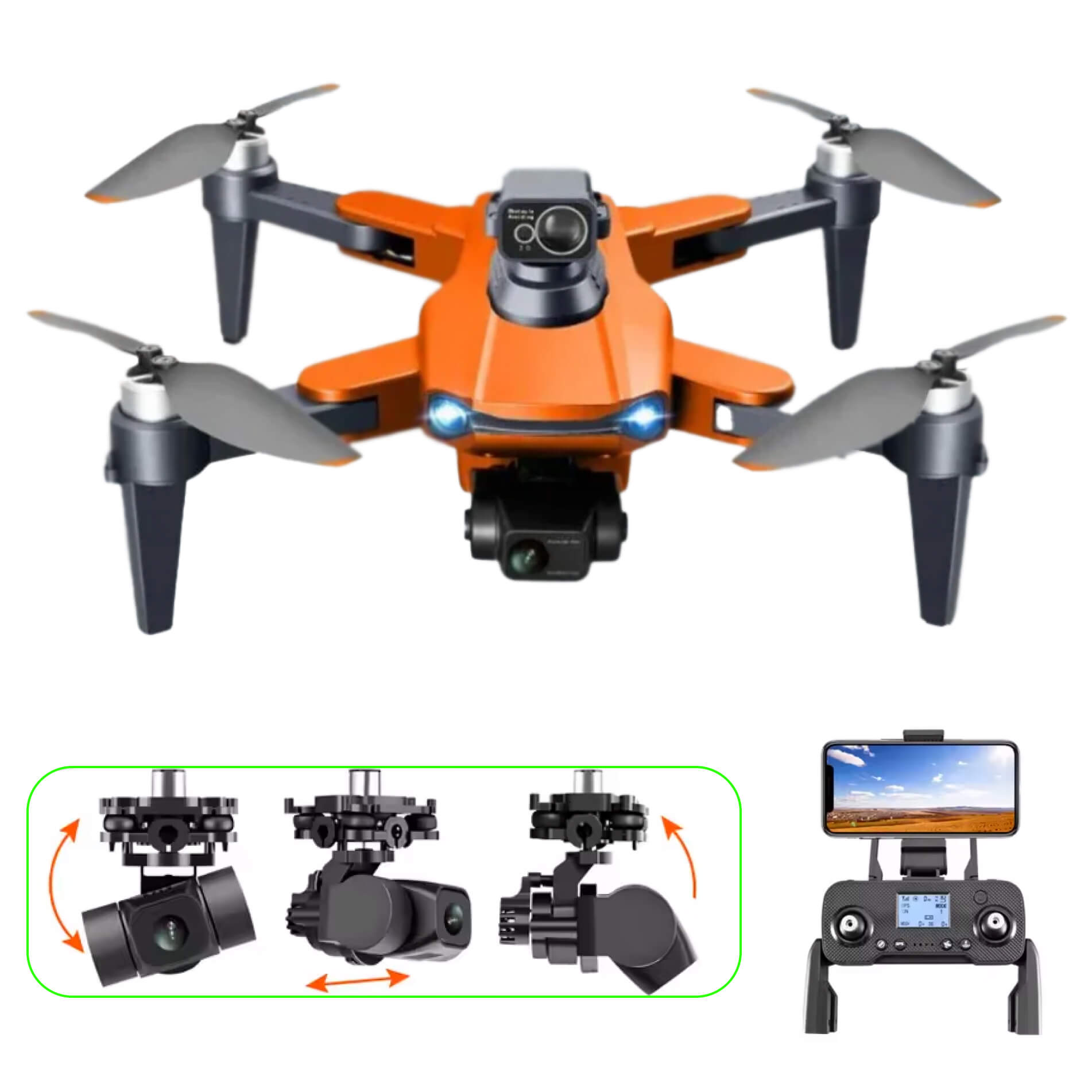 8K HD Drone with Dual Camera GPS and Brushless Motors