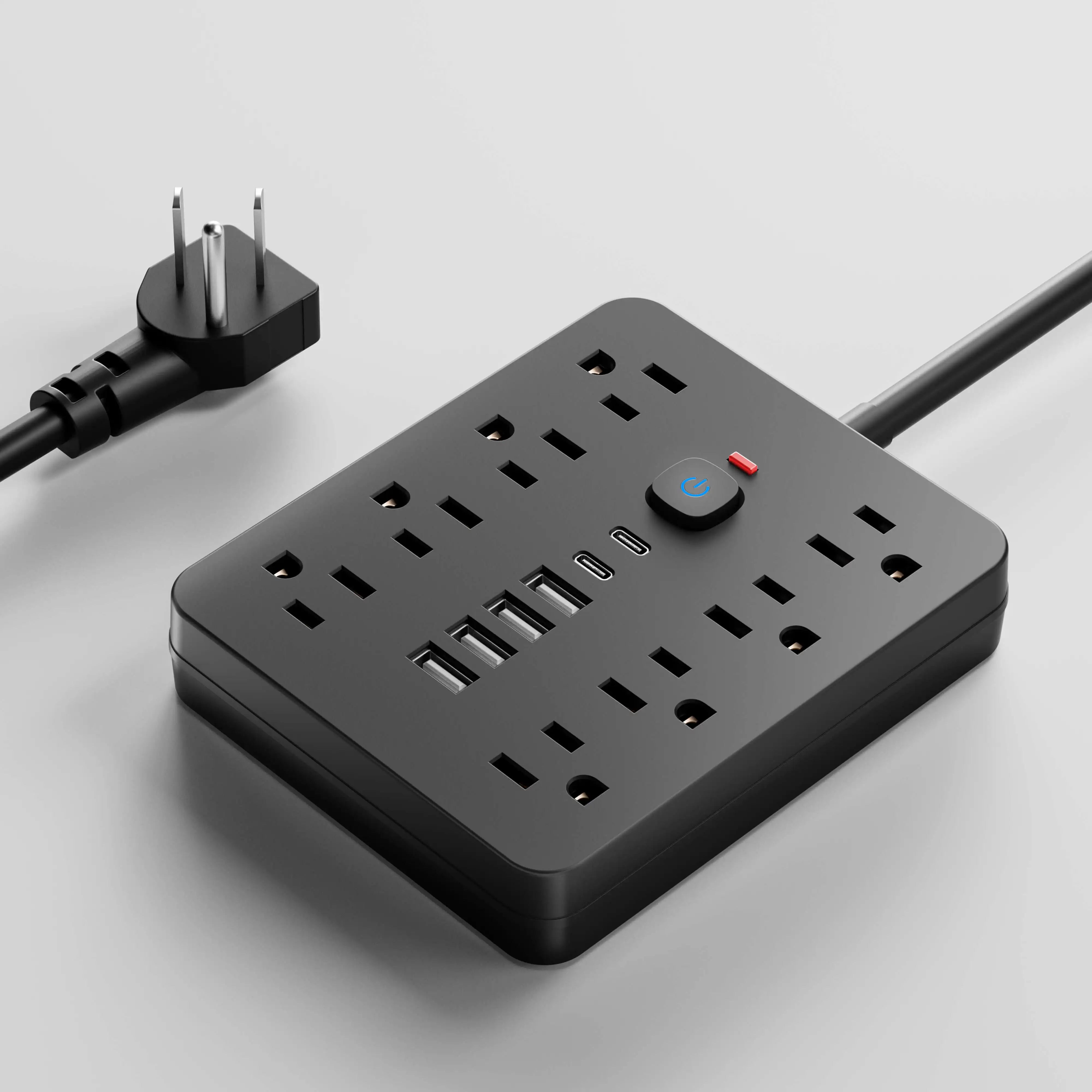 14-in-1 Power Outlet with Surge Protector and USB Ports