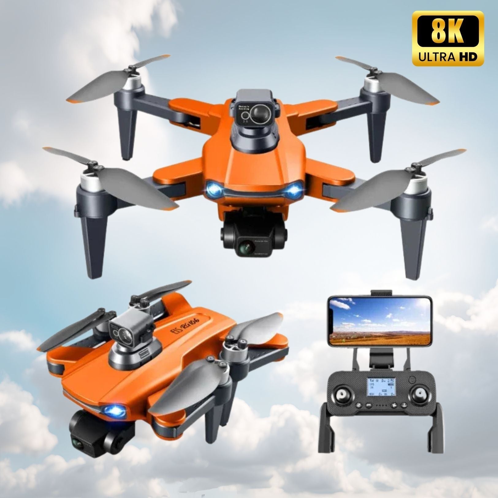 8K HD Drone with Dual Camera GPS and Brushless Motors