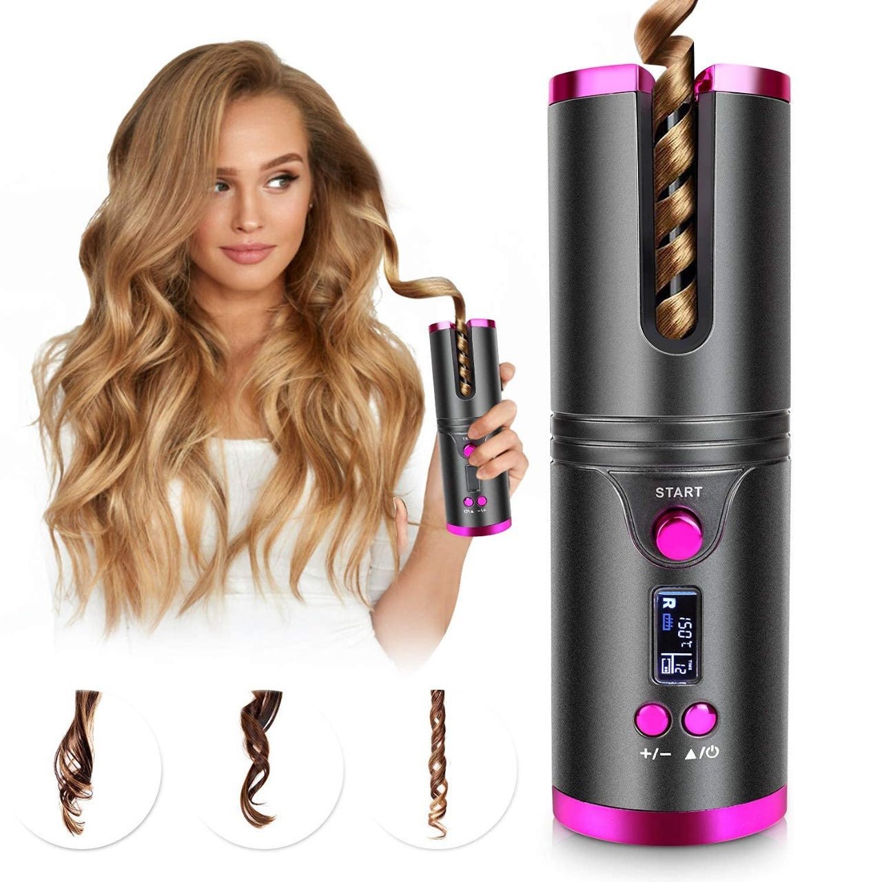 Cordless Automatic Hair Curler for Effortless Styling