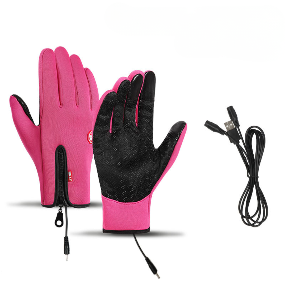 Anti-Slip Heated Winter Gloves for Outdoor Use