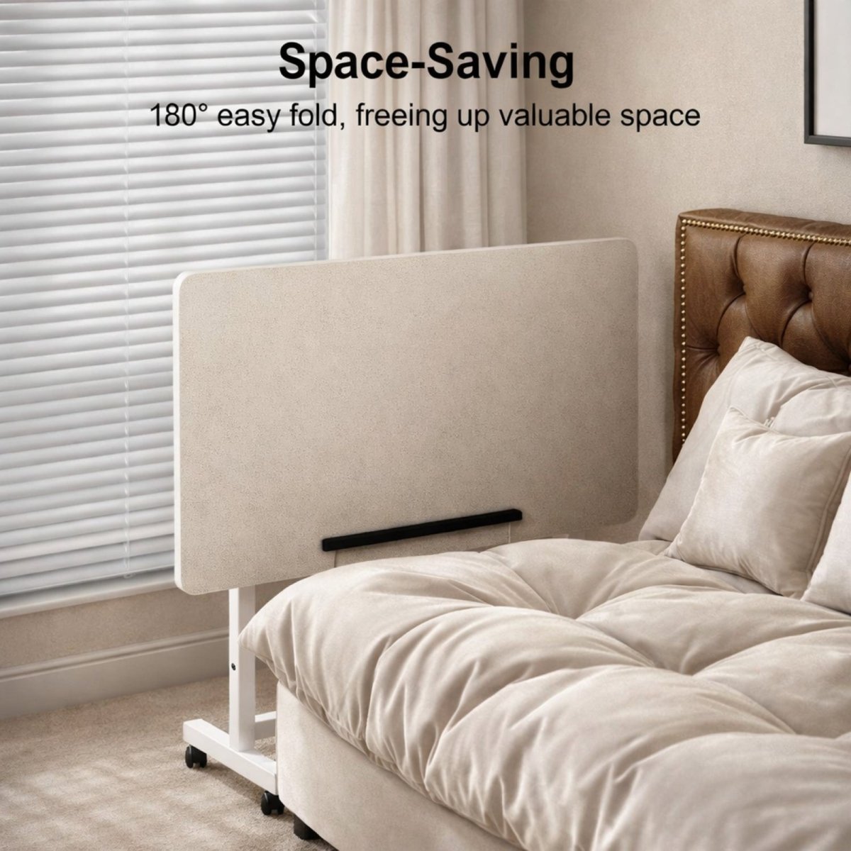 Adjustable Rolling Laptop Desk for Flexible Home and Office Use