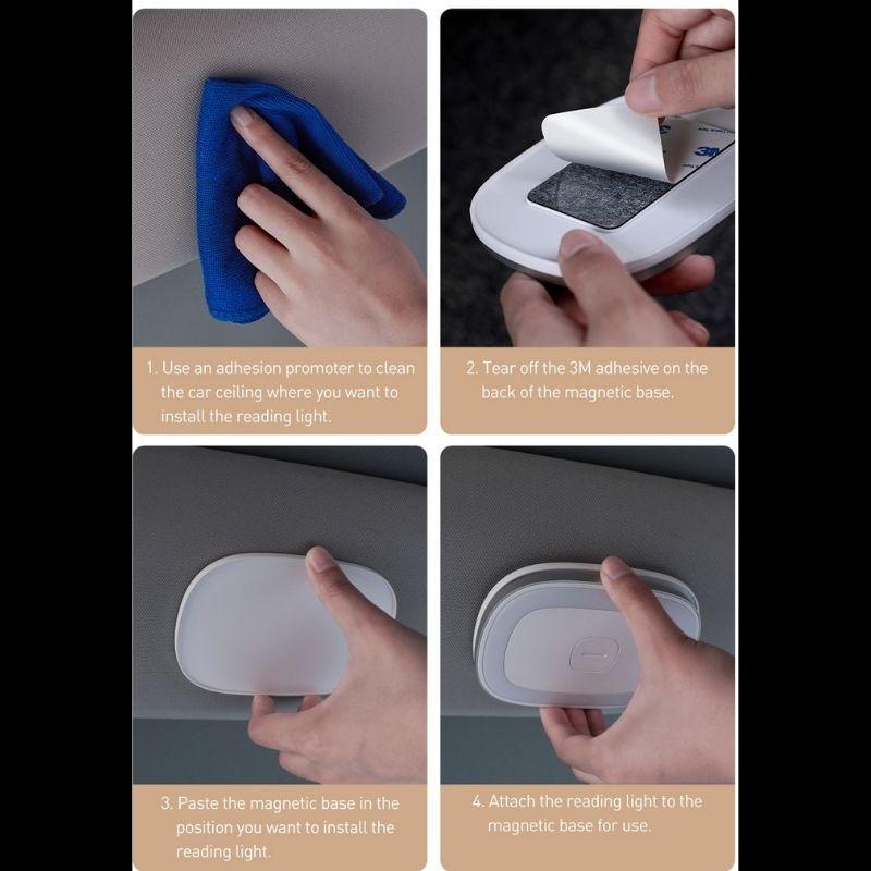 Clip-On Car Reading Light with Flexible Arm